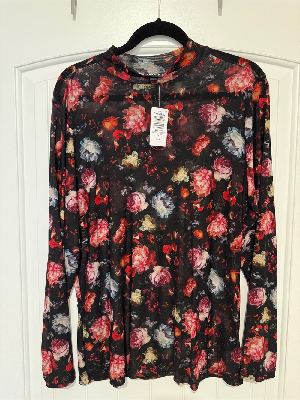 Floral Mesh Top/Torrid